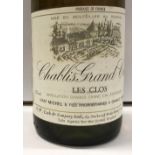 Five bottles Chablis Grand Cru Les Clos,