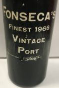 One bottle Fonseca's Finest 1966 Vintage Port bottled by John Harvey & Sons Limited 12 Denmark