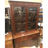 An Edwardian mahogany bookcase cabinet,