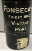 One bottle Fonseca's Finest 1960 Vintage Port, selected and bottled by Grants of St.