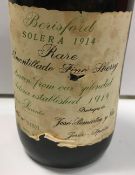 One bottle Berisford Solera 1914 Rare Amontillado Fino Sherry "Drawn from our splendid Solera