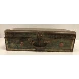 A vintage style painted metal suitcase 49 cm wide