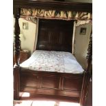 An oak full tester bedstead in the 18th Century manner,