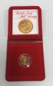 An Elizabeth II gold proof half sovereign, 1980,