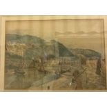 F. J. JOBSON "Clovelly", watercolour, image approx 17 cm x 24.