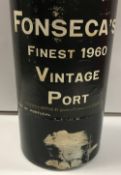 One bottle Fonseca's Finest 1960 Vintage Port, selected and bottled by Grants of St.