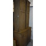 A Victorian painted pine housekeeper's cupboard,