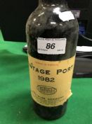 One bottle Borges Oporto Vintage Port 1982 and one bottle Dow's Vintage Port 1983
