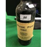 One bottle Borges Oporto Vintage Port 1982 and one bottle Dow's Vintage Port 1983