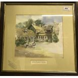 A collection of various watercolours, mainly of rural landscapes and country houses,