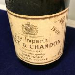 One bottle Moet & Chandon champagne 1969 and 2 bottles Chardonnay vin mousseux (M&S)