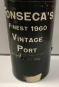 One bottle Fonseca's Finest 1960 Vintage Port, selected and bottled by Grants of St.