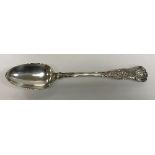 An early Victorian silver "King's" pattern serving spoon bearing ownership initials "HMC" (by John