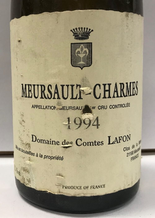 Two bottles Meursault Charmes 1er Cru,