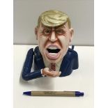 A cast metal "Donald Trump" money box in the vintage style, approx 16.