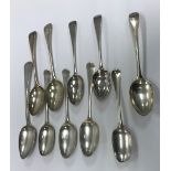 A collection of ten various 18th and 19th Century silver tablespoons, various dates and makers, 19.