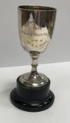 A George V silver trophy cup of goblet form,