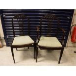 A set of eight 19th Century mahogany dining chairs in the Hepplewhite manner,