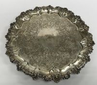 A William IV Scottish silver salver in the Rococo taste,