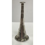 A Victorian silver novelty pepper as a hunting horn,