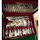 A set of Roberts & Belk of Sheffield "Shell and Thread" pattern cutlery,