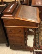 A Victorian mahogany Davenport desk,