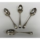 A pair of George V silver "Old English" pattern tablespoons (by James Dixon & Sons, Sheffield 1930),