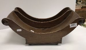 A circa 1800 mahogany two section cheese coaster (with some damage),