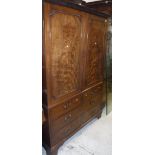 A Regency mahogany linen press,