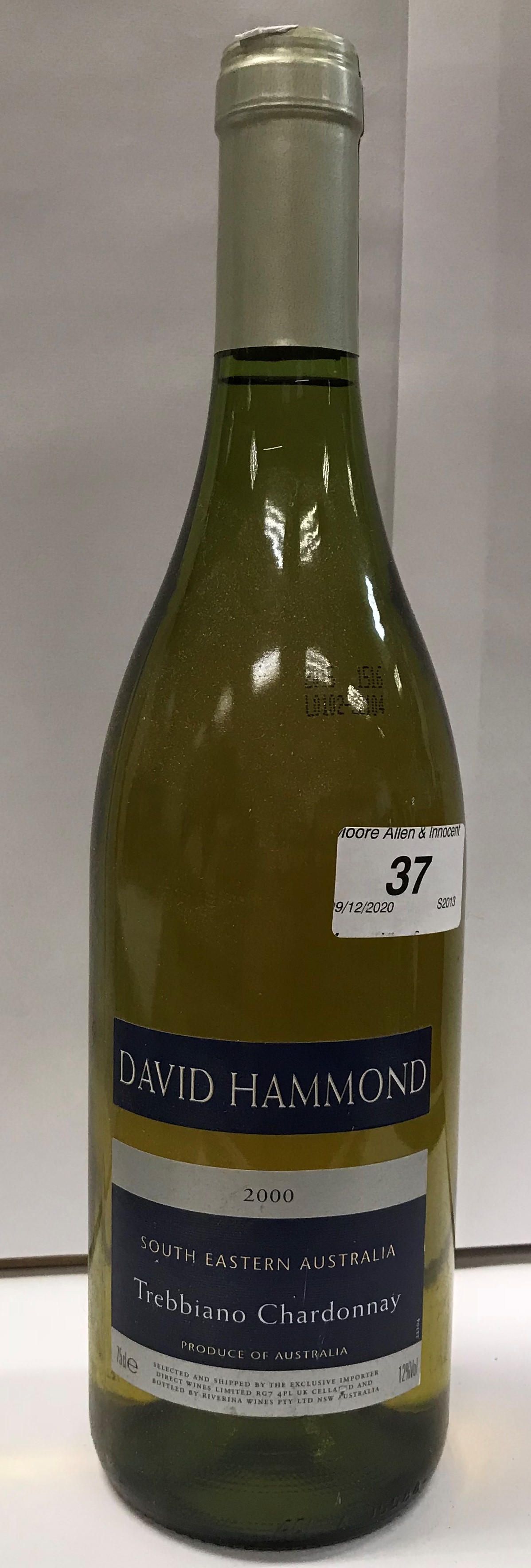 Eight bottles David Hammond Trebiano Chardonnay South Eastern Australia 2000 - Image 4 of 4