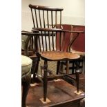 A 19th Century Thames Valley beech and elm stick back chair,
