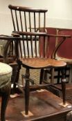 A 19th Century Thames Valley beech and elm stick back chair,