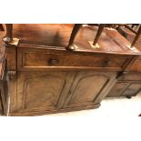 A Victorian mahogany secretaire cabinet,