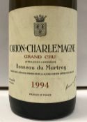 Seven bottles Corton Charlemagne Grand Cru including 1 x Bonneau de Martray 1994,