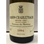Seven bottles Corton Charlemagne Grand Cru including 1 x Bonneau de Martray 1994,