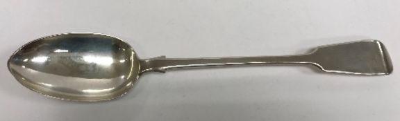 A Victorian silver "Fiddle" pattern serving spoon (by George W Adams for Chawner & Co.