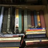 Five boxes of assorted books to include a set of nine Waverley novels,