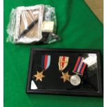 A World War II 1939-45 Star, Africa Star with Eighth Army bar and Defence medal,