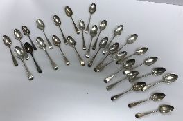 A collection of 29 various 18th and 19th Century teaspoons (28 "Old English" pattern,