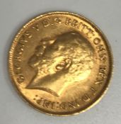 A George V gold half sovereign, 1912,