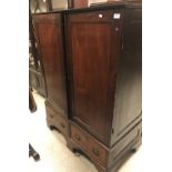 A circa 1800 mahogany hanging cupboard,