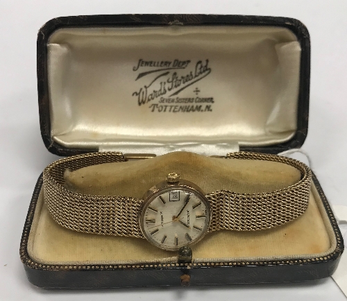 A ladies 9 carat gold cased Longines Automatic wristwatch,