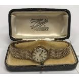 A ladies 9 carat gold cased Longines Automatic wristwatch,