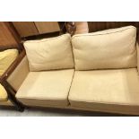 A Wesley Barrell Regency style three piece suite comprising three seat sofa, 177 cm wide,