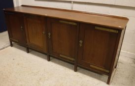 A 20th Century mahogany sideboard, the p