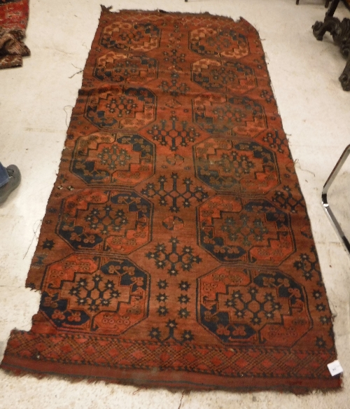 Two Turkamen carpet fragments, 276 cm x