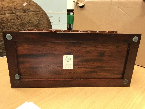 Two modern mahogany book troughs, - Image 8 of 20