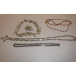 A silver chainlink necklace, 1.56 oz, a