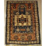A fine Caucasian prayer rug, the central
