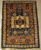 A fine Caucasian prayer rug, the central